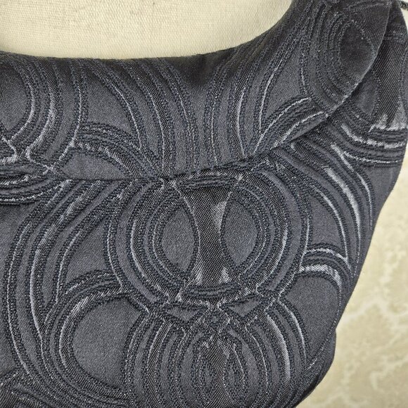 Target Limited Edition Size 8 Black Jacquard Evening Cocktail Dress Retro Look - Picture 3 of 16